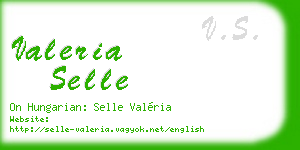 valeria selle business card