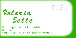 valeria selle business card